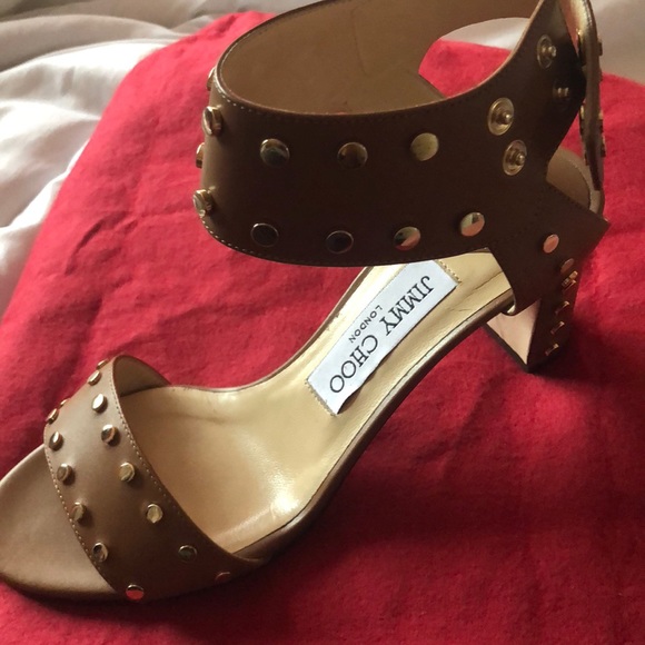 Jimmy Choo Veto Studded Sandals - Picture 1 of 5